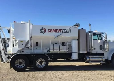 CPAVE owned concrete truck with back boom