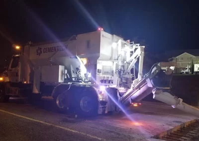 CPAVE concrete truck at night